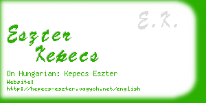 eszter kepecs business card